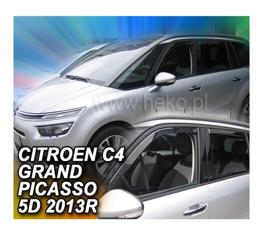 ΑΝΕΜΟΘΡΑΥΣΤΕΣ ΓΙΑ CITROEN C4 GRAND PICASSO SPACE TOURER MK2 5D 2013+ ΣΕΤ ΑΥΤΟΚΙΝΗΤΟΥ ΑΠΟ ΕΥΚΑΜΠΤΟ ΦΙΜΕ ΠΛΑΣΤΙΚΟ HEKO - 4 ΤΕΜ.