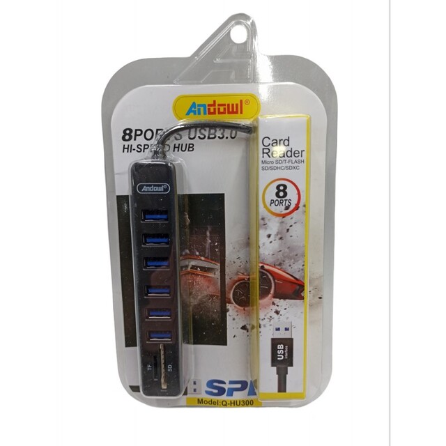 USB 3.0 HUB 8 ΘΥΡΩΝ ANDOWL Q-HU300
