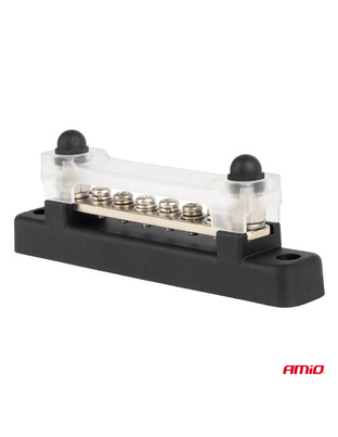 Amio - ΜΠΑΡΑ ΚΑΛΩΔΙΩΝ / ΤΕΡΜΑΤΙΚΟ 6 ΘΕΣΕΩΝ M6 max 48V - 1 Τεμ. (03809/AM)