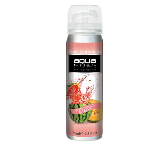 Aqua - ΑΡΩΜΑΤΙΚΟ ΑΥΤΟΚΙΝΗΤΟΥ ΣΕ ΣΠΡΕΙ (SPRAY) ΜΕ ΑΡΩΜΑ ΚΑΡΠΟΥΖΙ & ΠΕΠΟΝΙ FRUITS SERIES 75ml AQUA - 1 TEM. (10-658/AQ)