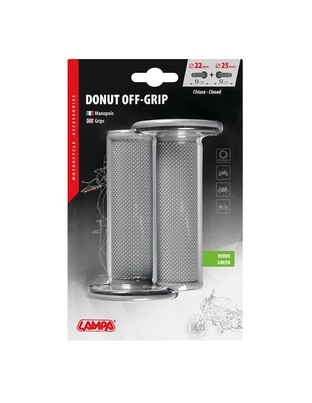ΧΕΡΟΥΛΙΑ MOTO DONUT OFF-ROAD ΓΚΡΙ/ΠΡΑΣΙΝΟ 22MM+25MM 12CM 2ΤΕΜ