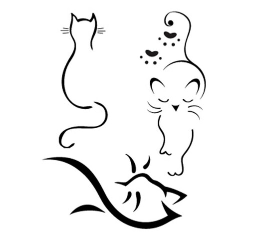 ΑΥΤΟΚΟΛΛΗΤΑ ΓΑΤΕΣ KITTENS (ΦΥΛΛΟ 12 Χ 10 cm) - 3 ΤΕΜ.