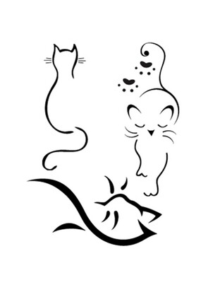 ΑΥΤΟΚΟΛΛΗΤΑ ΓΑΤΕΣ KITTENS (ΦΥΛΛΟ 12 Χ 10 cm) - 3 ΤΕΜ.