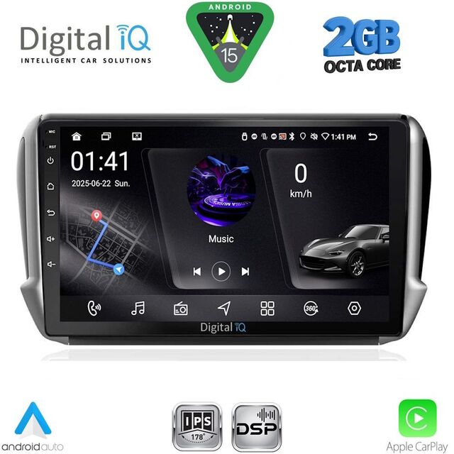 DIGITAL IQ RSF 4508_CPA (10inc) MULTIMEDIA TABLET for PEUGEOT 208-2008 mod. 2012-2021