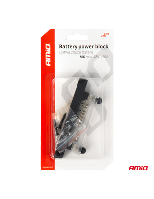 Amio - ΜΠΑΡΑ ΚΑΛΩΔΙΩΝ / ΤΕΡΜΑΤΙΚΟ 6 ΘΕΣΕΩΝ M6 max 48V - 1 Τεμ. (03809/AM)