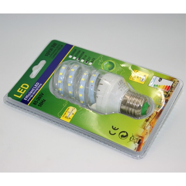 LED ΛΑΜΠΑ ΣΠΙΡΑΛ E27 9W 6000K 1213