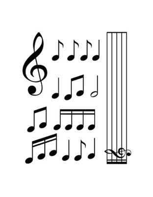 ΑΥΤΟΚΟΛΛΗΤΑ ΝΟΤΕΣ MUSIC (ΦΥΛΛΟ 12 Χ 10 cm) - 15 ΤΕΜ.