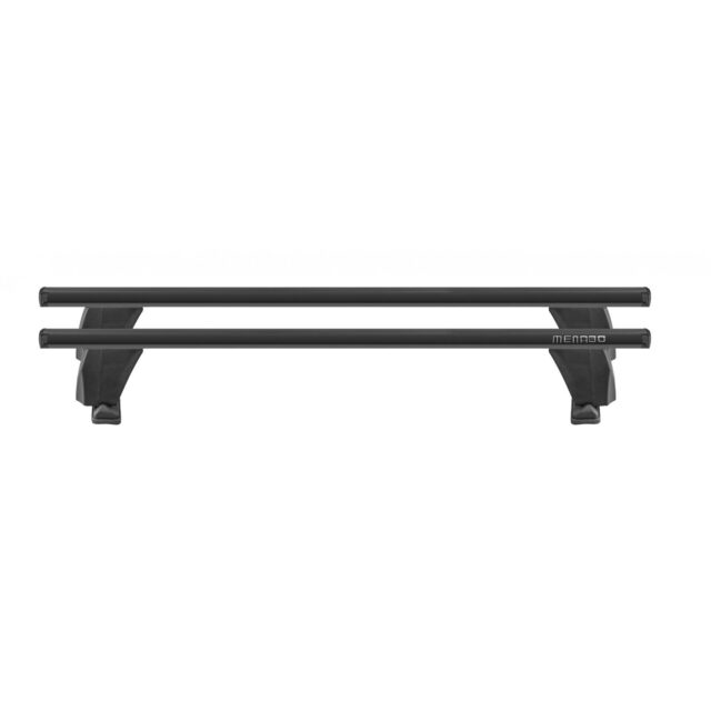 MENABO Ολοκληρωμένο Σετ Μπάρες Οροφής Αλουμινίου DELTA M 123 cm σε Μαύρο Χρώμα για Renault Clio Storia / Campus 5 doors 2005>2012 - 2 τεμ. (9840/MB+12500/MB)