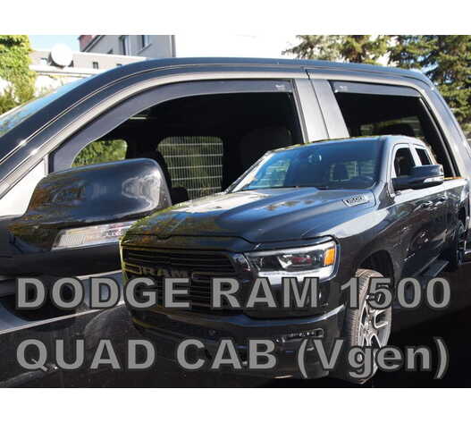 ΑΝΕΜΟΘΡΑΥΣΤΕΣ ΓΙΑ DODGE RAM 1500 4D 2019+ (QUAD CAB) 1,5 ΚΑΜΠΙΝΑ ΣΕΤ ΑΥΤΟΚΙΝΗΤΟΥ ΑΠΟ ΕΥΚΑΜΠΤΟ ΦΙΜΕ ΠΛΑΣΤΙΚΟ HEKO - 4 ΤΕΜ.