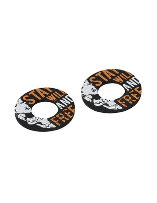 ΧΕΡΟΥΛΙΑ MOTO DONUT OFF-ROAD ΓΚΡΙ/ΠΟΡΤΟΚΑΛΙ 22MM+25MM 12CM 2ΤΕΜ
