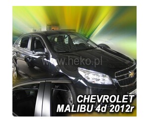 ΑΝΕΜΟΘΡΑΥΣΤΕΣ ΓΙΑ CHEVROLET MALIBU 5D 2012-2016 ΣΕΤ ΑΥΤΟΚΙΝΗΤΟΥ ΑΠΟ ΕΥΚΑΜΠΤΟ ΦΙΜΕ ΠΛΑΣΤΙΚΟ HEKO - 4 ΤΕΜ.