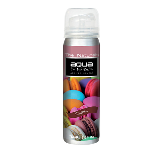 Aqua - ΑΡΩΜΑΤΙΚΟ ΑΥΤΟΚΙΝΗΤΟΥ ΣΕ ΣΠΡΕΙ (SPRAY) ΜΕ ΑΡΩΜΑ ΜΠΙΣΚΟΤΟ (SOFT COOKIES) FLAVORS SERIES 75ml AQUA - 1 TEM. (10-260/AQ)