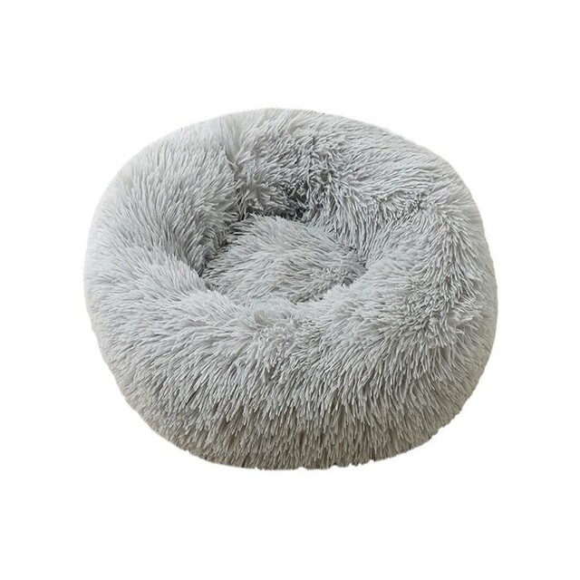 ΣΤΡΟΓΓΥΛΟ FLUFFY ΚΡΕΒΑΤΙ ΚΑΤΟΙΚΙΔΙΩΝ ΓΚΡΙ 50cm SD-01621