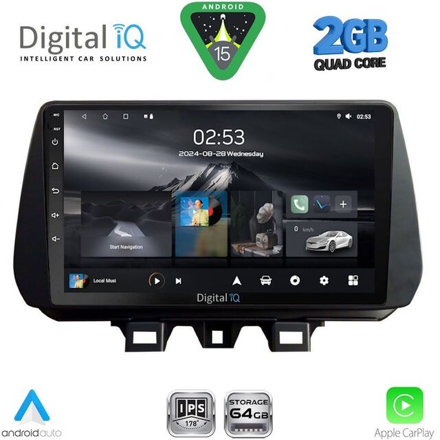 DIGITAL IQ RSD 1244_CPA (9inc) MULTIMEDIA TABLET for HYUNDAI TUCSON mod. 2019-2023
