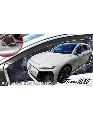 Heko - Ανεμοθραύστες για Audi A6 E-Tron Αvant 5 Doors 2024+ Ζευγάρι Απο Εύκαμπτο Φιμέ Πλαστικό - 2 τεμ. (ΑΝΕΜ.10297)