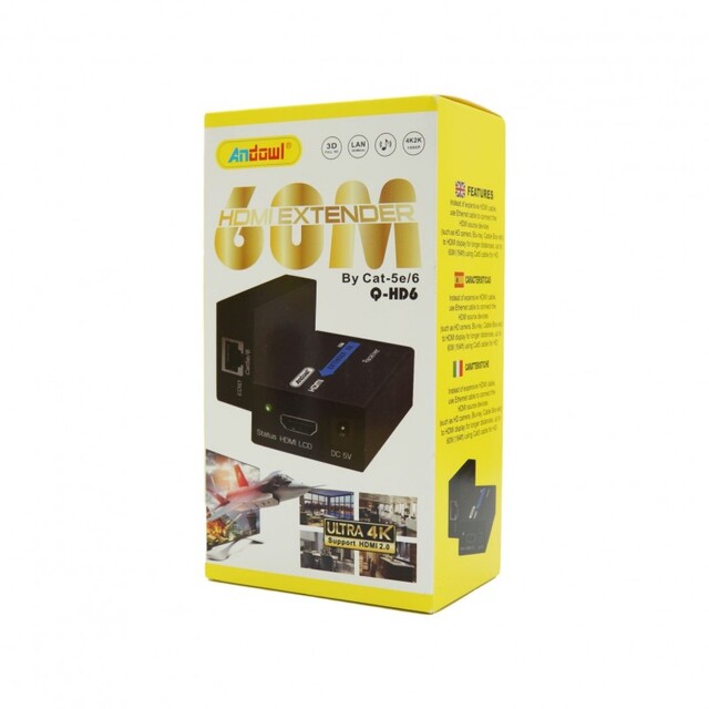 HDMI EXTENDER 6 ΜΕΤΡΑ ANDOWL AN-Q-HD6