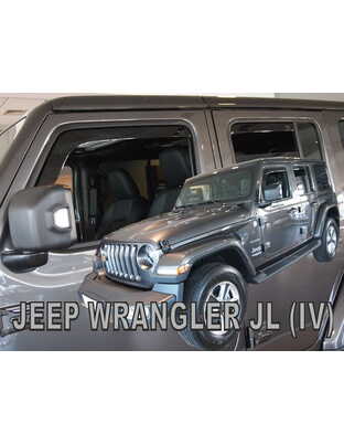 ΑΝΕΜΟΘΡΑΥΣΤΕΣ ΓΙΑ JEEP WRANGLER JL IV 5D 2019+ ΣΕΤ ΑΥΤΟΚΙΝΗΤΟΥ ΑΠΟ ΕΥΚΑΜΠΤΟ ΦΙΜΕ ΠΛΑΣΤΙΚΟ HEKO - 4 ΤΕΜ.