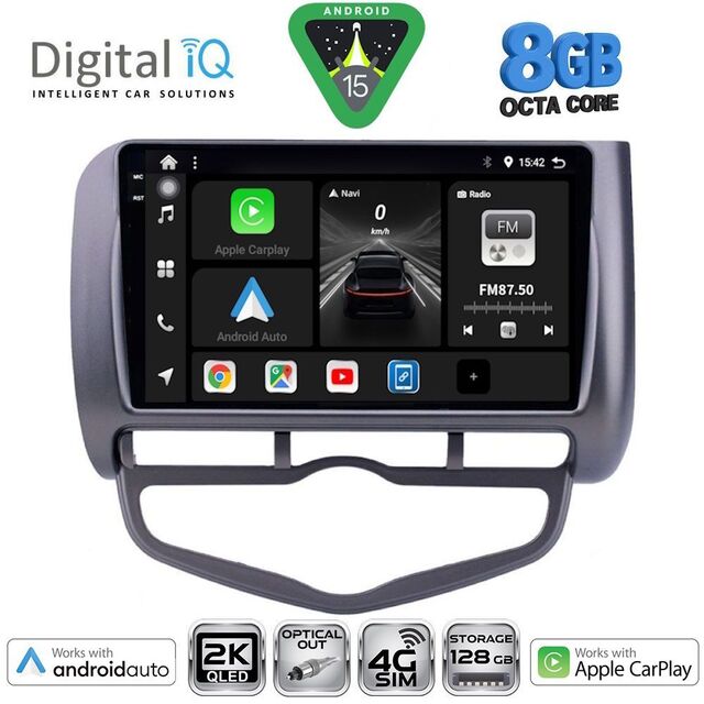 DIGITAL IQ BXK 20210_CPAA CLIMA (9inc) MULTIMEDIA TABLET for HONDA JAZZ mod. 2002-2008