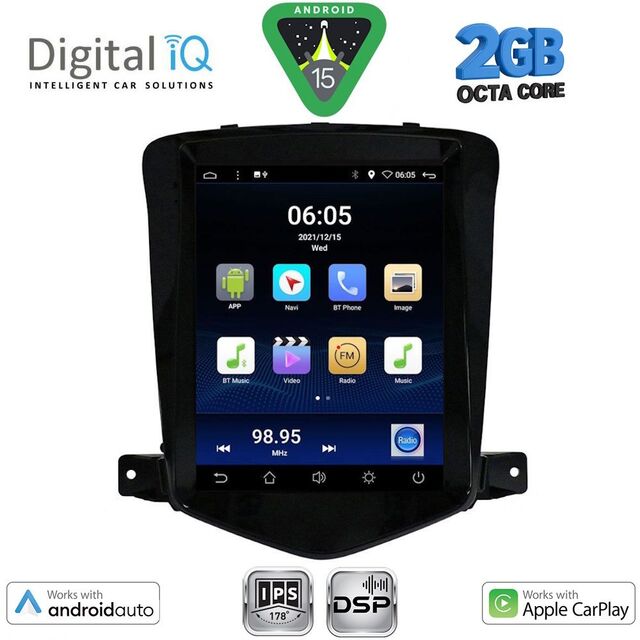 DIGITAL IQ BXF 5925_CPAA TESLA STYLE  for CHEVROLET CRUZE mod. 2008-2012