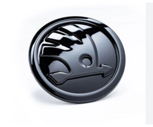 Σήμα 90mm μαύρο γυαλιστερό - Skoda