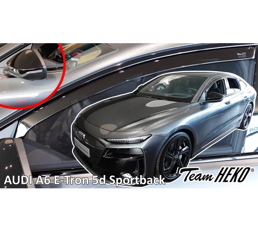 Heko - Ανεμοθραύστες για Audi A6 E-Tron Sportback 5 Doors 2024+ Ζευγάρι Απο Εύκαμπτο Φιμέ Πλαστικό - 2 τεμ. (ΑΝΕΜ.10297-1)