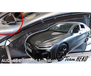 Heko - Ανεμοθραύστες για Audi A6 E-Tron Sportback 5 Doors 2024+ Ζευγάρι Απο Εύκαμπτο Φιμέ Πλαστικό - 2 τεμ. (ΑΝΕΜ.10297-1)