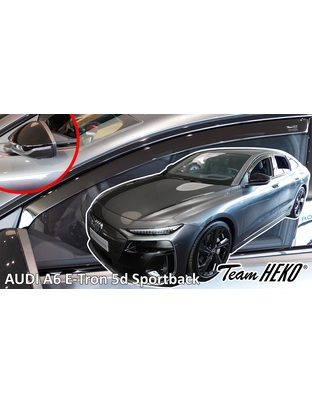 Heko - Ανεμοθραύστες για Audi A6 E-Tron Sportback 5 Doors 2024+ Ζευγάρι Απο Εύκαμπτο Φιμέ Πλαστικό - 2 τεμ. (ΑΝΕΜ.10297-1)