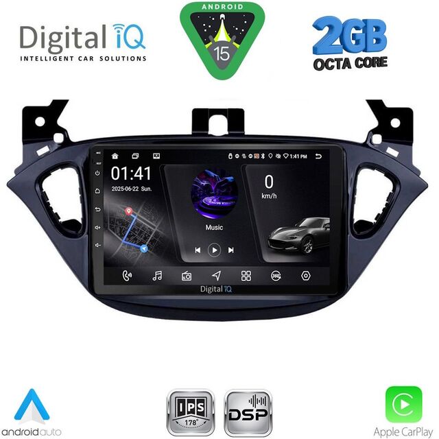 DIGITAL IQ RSF 4486_CPA (9inc) MULTIMEDIA TABLET for OPEL ADAM - CORSA E mod. 2014-2019