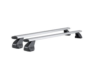 MENABO Ολοκληρωμένο Σετ Μπάρες Οροφής Αλουμινίου OMEGA PLUS L 130 cm Σε Ασημί Χρώμα για Volkswagen Up! 5 doors 2011> - 2 τεμ. (9720/MB+14730/MB)