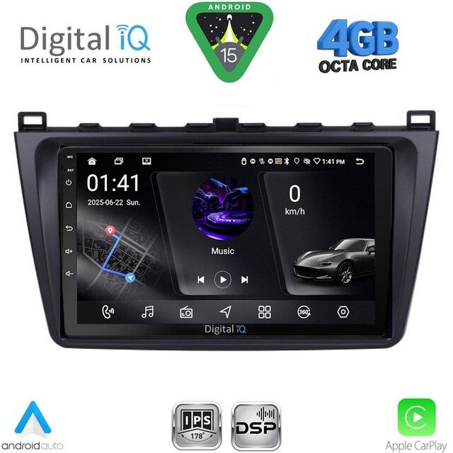 DIGITAL IQ RSG 6377_CPA (9inc) MULTIMEDIA TABLET for MAZDA 6 mod. 2008-2012
