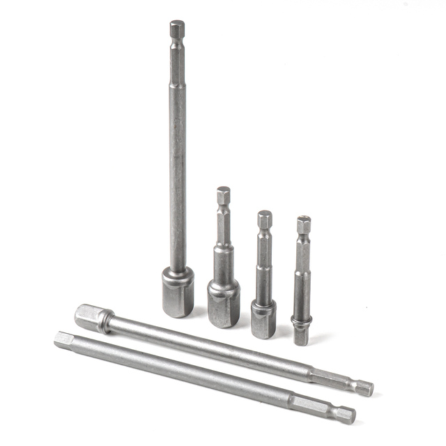 Amio – Προσαρμογείς HEX 1/4" σε Καρυδάκια 1/4" 3/8" 1/2" Heavy Duty για Σταθερή Τοποθέτηση & Καθημερινή Χρήση – Σετ 6 Τεμ. (04781/AM)