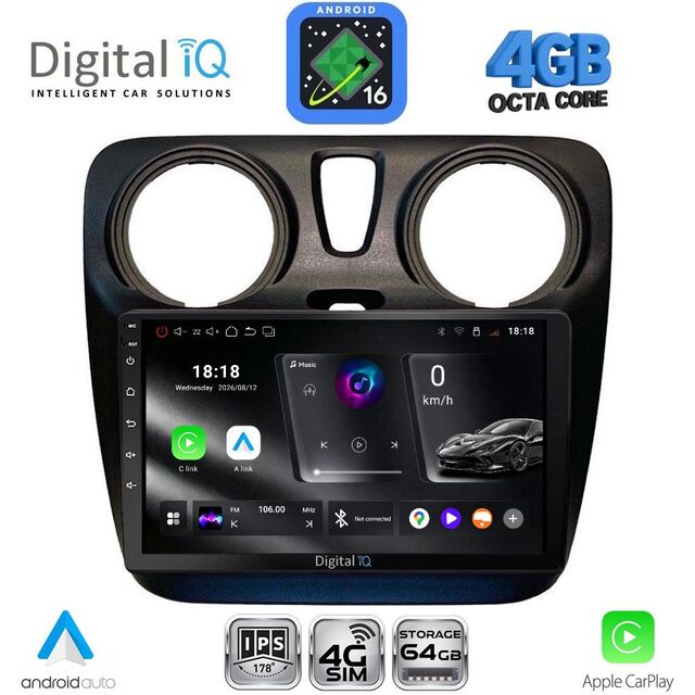 DIGITAL IQ RTG 6112_CPA (9inc) MULTIMEDIA TABLET for DACIA DOKKER 2012-2022
