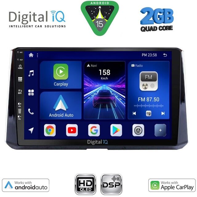 DIGITAL IQ BXC 3716_CPAA (10inc) MULTIMEDIA TABLET for TOYOTA COROLLA mod. 2019-2026