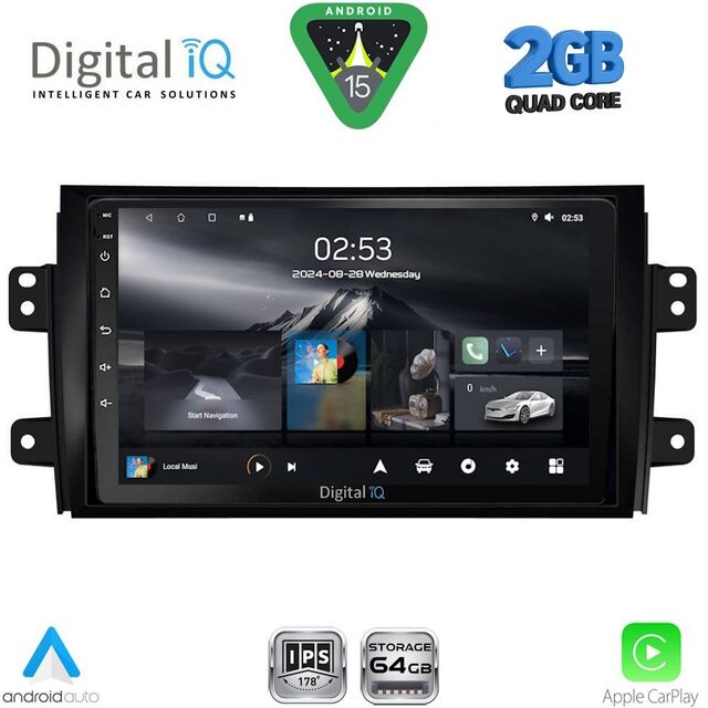 DIGITAL IQ RSD 1688_CPA (9inc) MULTIMEDIA TABLET for FIAT SEDICI – SUZUKI SX4 mod. 2005-2013