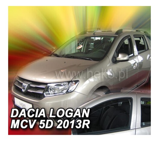 ΑΝΕΜΟΘΡΑΥΣΤΕΣ ΓΙΑ DACIA LOGAN MCV II 5D 2013+ ΣΕΤ ΑΥΤΟΚΙΝΗΤΟΥ ΑΠΟ ΕΥΚΑΜΠΤΟ ΦΙΜΕ ΠΛΑΣΤΙΚΟ HEKO - 4 ΤΕΜ.