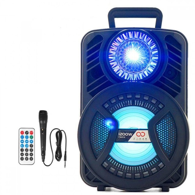 ΦΟΡΗΤΟ ΗΧΕΙΟ ΤΥΠΟΥ ΤΡΟΛΕΙ 12''/1200W ΜΕ ΑΣΥΡΜΑΤΟ ΜΙΚΡΟΦΩΝΟ SX-1203