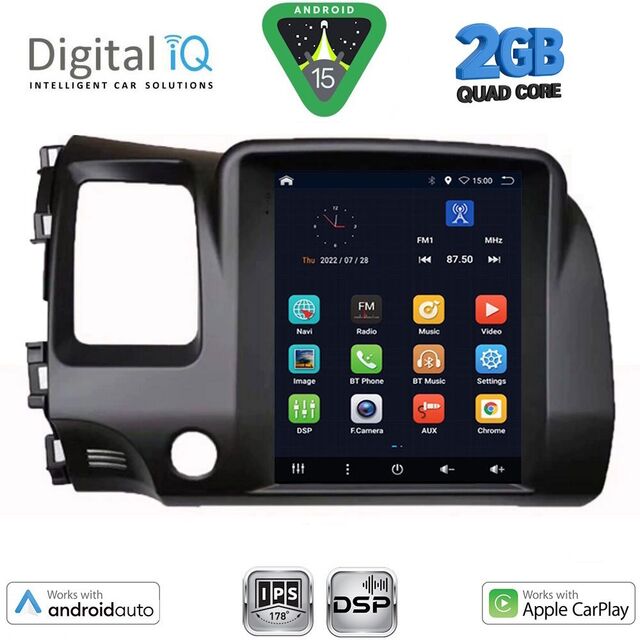 DIGITAL IQ BXC 3988_CPAA TESLA STYLE for HONDA CIVIC 4D mod. 2006-2012