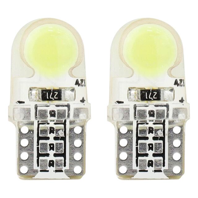 Amio – LED T10 W5W 12V W2.1x9.5d 5600K COB Σιλικόνης Καρφωτό Λευκό για Φώτα Θέσης & Εσωτερικού Αυτοκινήτου – 2 Τεμ. (01441/AM)