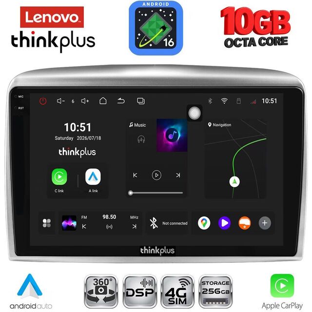 LENOVO LTM 11333_CPA (9inc) MULTIMEDIA TABLET for LANCIA YPSILON mod. 2006-2011
