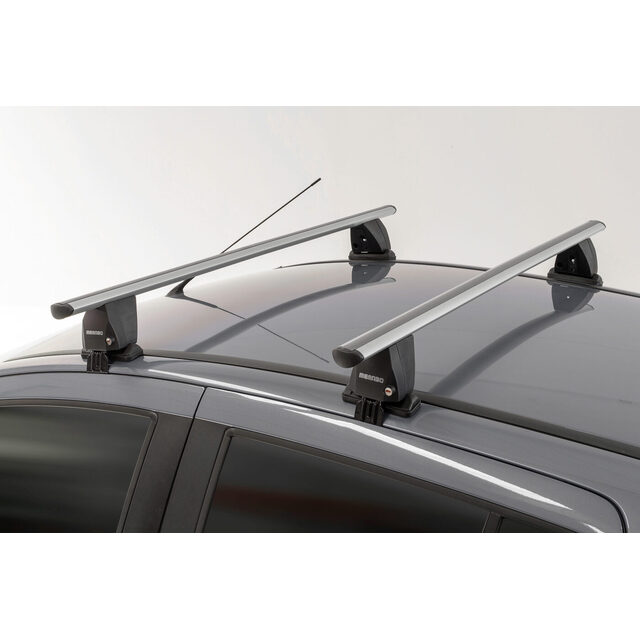 MENABO Ολοκληρωμένο Σετ Μπάρες Οροφής Αλουμινίου DELTA L 141 cm σε Ασημί Χρώμα για Jeep Grand Cherokee (WK2) 5 doors 2010> - 2 τεμ. (9810/MB+12530/MB)