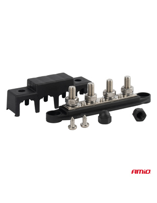 Amio - ΜΠΑΡΑ ΚΑΛΩΔΙΩΝ / ΤΕΡΜΑΤΙΚΟ 4 ΘΕΣΕΩΝ M10 max 48V - 1 Τεμ. (03811/AM)
