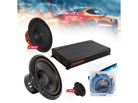 GAS-4CHPACK13SPL Πλήρες δυνατό ηχοσύστημα Gas Audio και δώρο kit καλωδίωσης