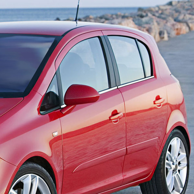 TRIM  ΠΑΡΑΘΥΡΩΝ ΑΥΤΟΚΟΛΛΗΤΑ ΧΡΩΜΙΟΥ ΓΙΑ OPEL CORSA D 3D 07-14 6ΤΕΜ.