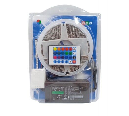 LED RGB ΤΑΙΝΙΑ ΤΡΟΦΟΔΟΣΙΑΣ 12V/5m ML-5050