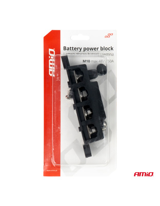 Amio - ΜΠΑΡΑ ΚΑΛΩΔΙΩΝ / ΤΕΡΜΑΤΙΚΟ 4 ΘΕΣΕΩΝ M10 max 48V - 1 Τεμ. (03811/AM)