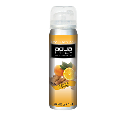Aqua - ΑΡΩΜΑΤΙΚΟ ΑΥΤΟΚΙΝΗΤΟΥ ΣΕ ΣΠΡΕΙ (SPRAY) ΜΕ ΑΡΩΜΑ ΠΟΡΤΟΚΑΛΙ & ΚΑΝΕΛΑ FRUITS SERIES 75ml AQUA - 1 TEM. (10-208/AQ)