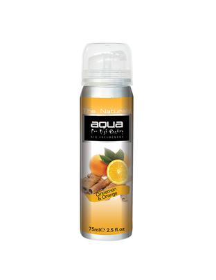 Aqua - ΑΡΩΜΑΤΙΚΟ ΑΥΤΟΚΙΝΗΤΟΥ ΣΕ ΣΠΡΕΙ (SPRAY) ΜΕ ΑΡΩΜΑ ΠΟΡΤΟΚΑΛΙ & ΚΑΝΕΛΑ FRUITS SERIES 75ml AQUA - 1 TEM. (10-208/AQ)
