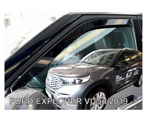 ΑΝΕΜΟΘΡΑΥΣΤΕΣ ΓΙΑ FORD EXPLORER 5D 2019+  ΖΕΥΓΑΡΙ ΑΠΟ ΕΥΚΑΜΠΤΟ ΦΙΜΕ ΠΛΑΣΤΙΚΟ HEKO - 2 ΤΕΜ.