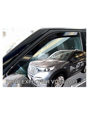 ΑΝΕΜΟΘΡΑΥΣΤΕΣ ΓΙΑ FORD EXPLORER 5D 2019+  ΖΕΥΓΑΡΙ ΑΠΟ ΕΥΚΑΜΠΤΟ ΦΙΜΕ ΠΛΑΣΤΙΚΟ HEKO - 2 ΤΕΜ.