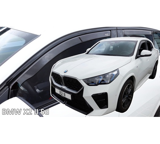Heko - Ανεμοθραύστες για BMW X2 II U10 5 Doors 2023+ Σετ Αυτοκινήτου Απο Εύκαμπτο Φιμέ Πλαστικό - 4 τεμ. (ΑΝΕΜ.SET11011)